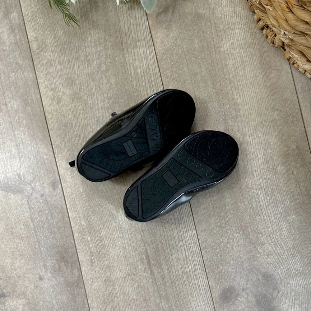 New Y2K HealthTex Girls Black Bow Mary Jane Toddler Girls Shoes Size 8
